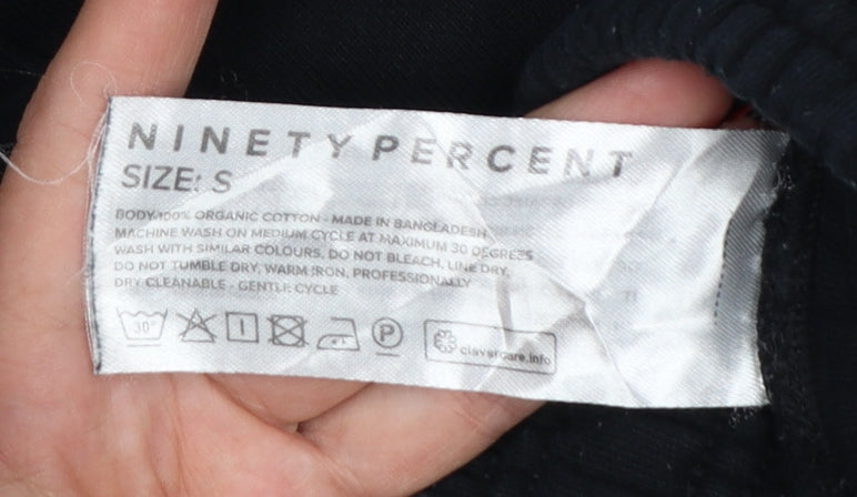 Ninety Percent Women’s Black Size S Organic Cotton Jogger Sweatpants