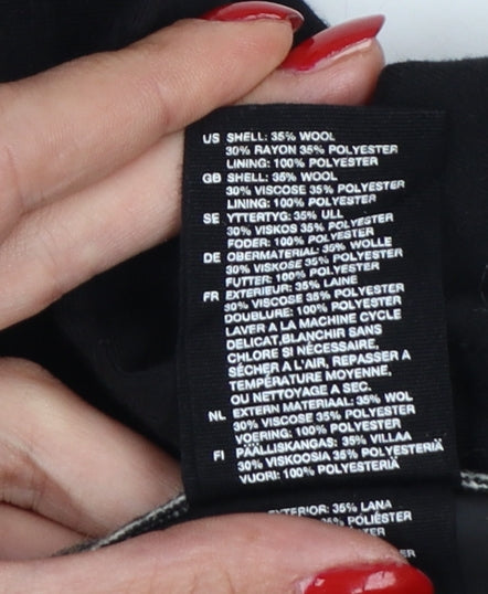 H&M Mama Women’s Grey Check Maternity A-Line Knee Length Skirt UK 16