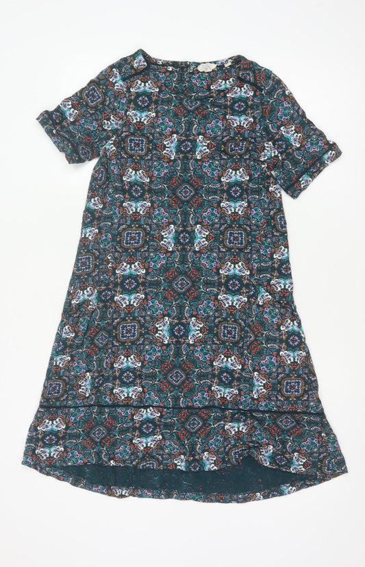FatFace Women Multicoloured UK 6 Knee Length Floral A-Line Dress