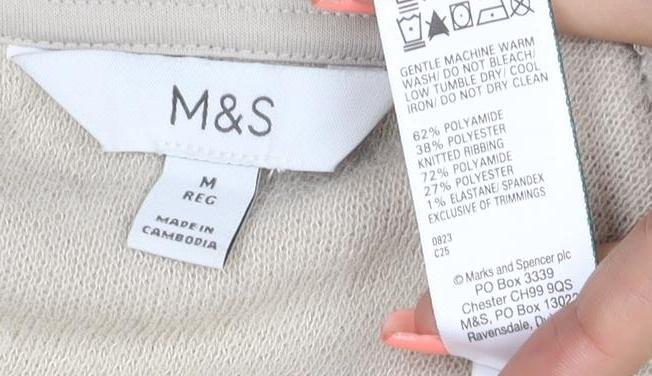 Marks and Spencer Women Ivory M Faux Fur Crew Neck Pullover Jumper