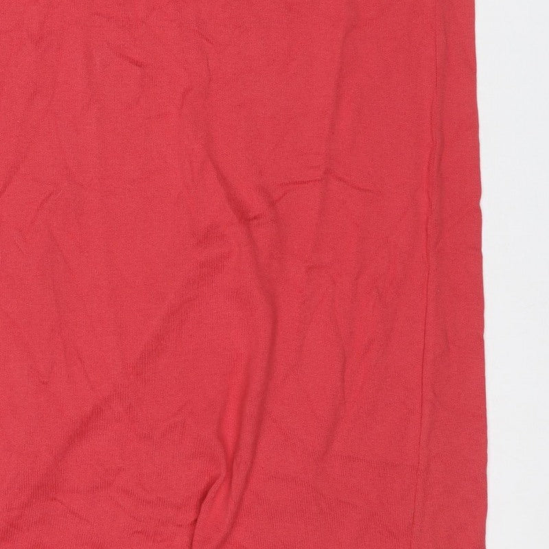 Peruvian Connection Women Red M Knit Straight Pencil Midi Skirt