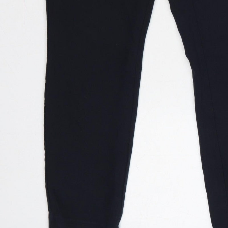 Next Women’s Navy Size 10 Tailored Straight Dress Trousers Elastic Waist
