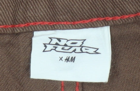 No Fear x H&M Women’s Brown Wide-Leg Logo Jeans UK 10
