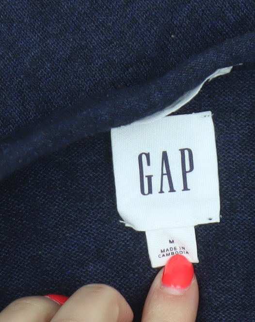 GAP Men’s Blue M Linen Crew Neck Pullover Lightweight Jumper