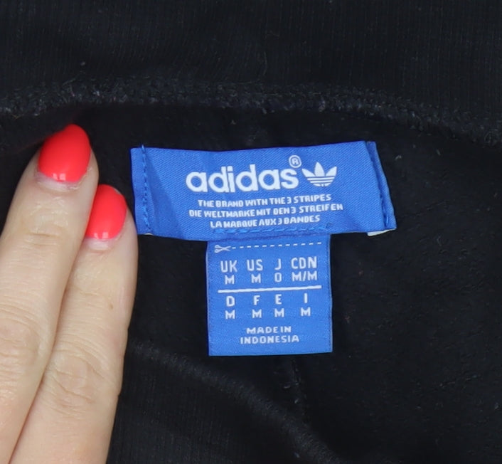 Adidas Men’s Black Red 3-Stripes Logo Jogger Sweatpants Size M