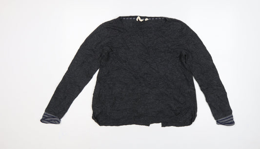White Stuff Women’s Grey Crew Neck Knit Pullover Jumper UK 12