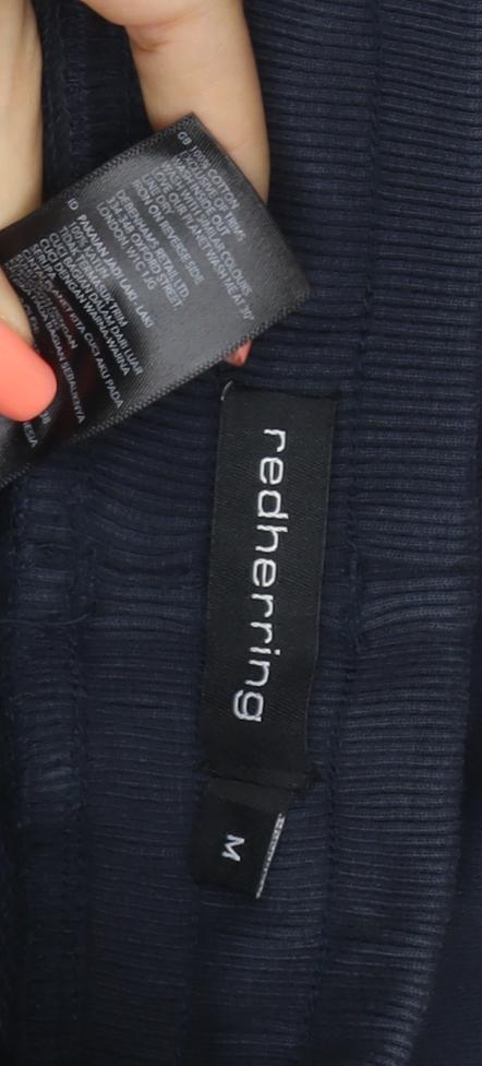 Brand and care label for Red Herring Men’s Blue M Cargo Drawstring Cotton Blend Shorts