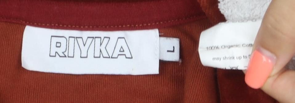 BIYKA Women’s Multicoloured L Velour Colourblock Pullover Sweatshirt