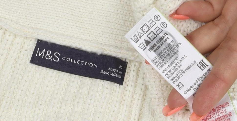 Marks and Spencer Women Ivory UK 14 Chunky Knit V-Neck Cardigan