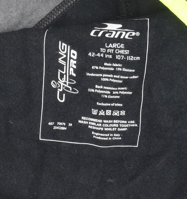 Crane Men’s Black Grey L Cycling Pro Reflective Softshell Jacket