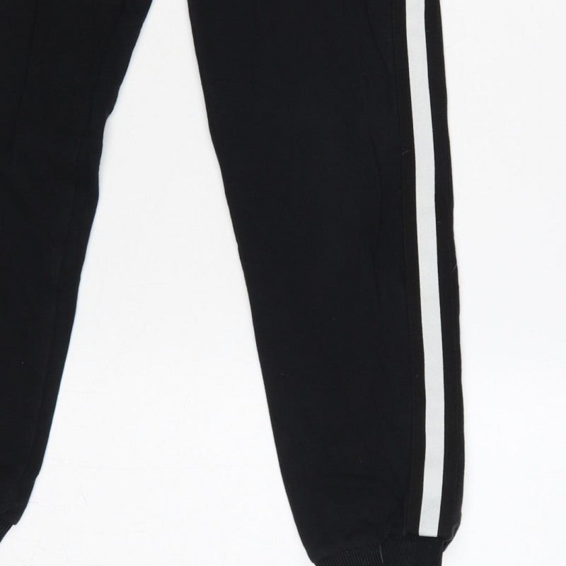 Additional view of Pineapple girls’ black 11-12 years jogger sweatpants side stripe