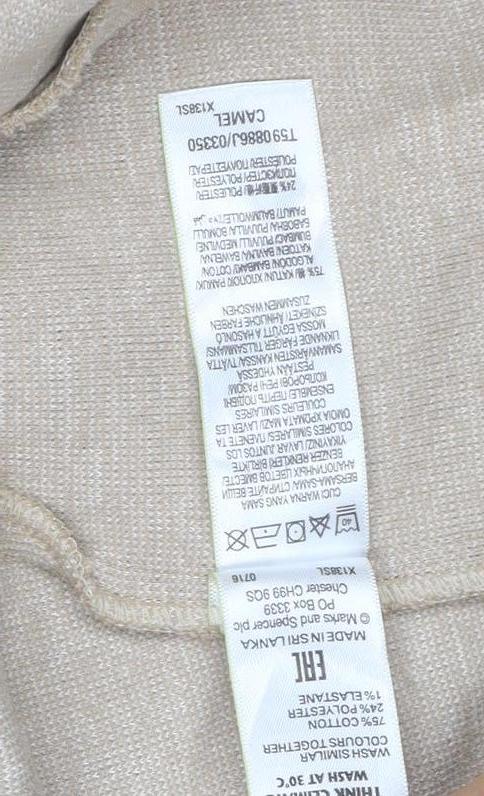 Marks and Spencer Women’s Beige UK 12 Stretch Cotton Blend Blazer