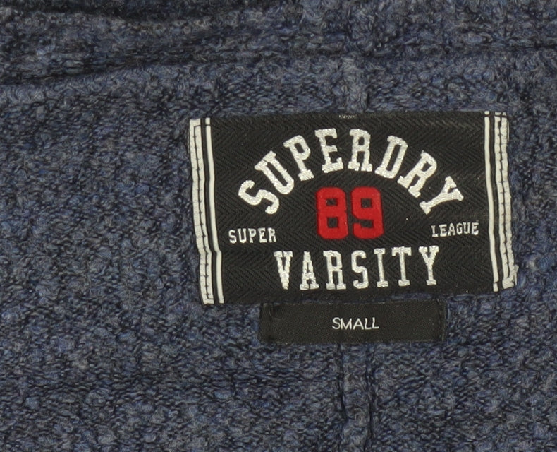 Additional view of Superdry unisex blue s v-neck varsity logo knit jumper