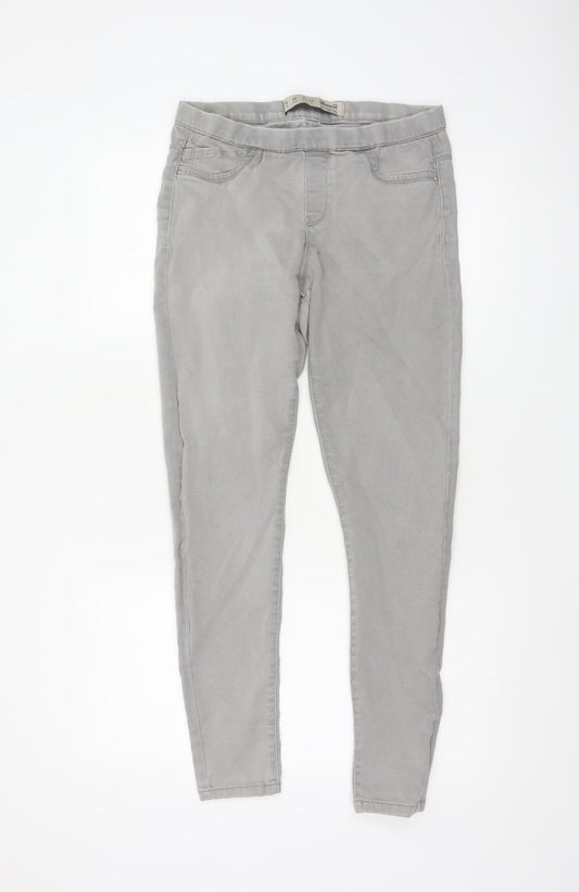 Additional front view of Denim Co Women Grey UK 12 Skinny Stretch Denim Jeggings