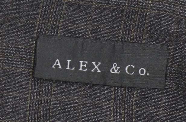 Additional view of Alex & Co Women Grey Check Wide-Leg Dress Trousers UK 14