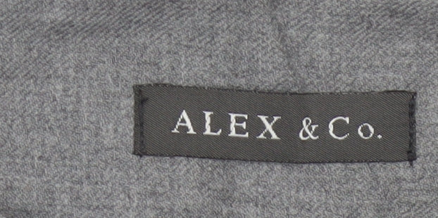 Additional view of Alex & Co Women Grey UK 14 Wool Blend Straight Tailored Trousers