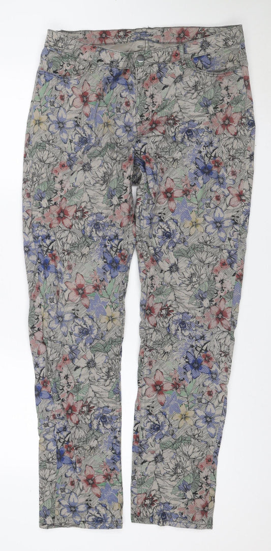 ESMARA Women’s Multicoloured Floral Skinny Stretch Jeans UK 16