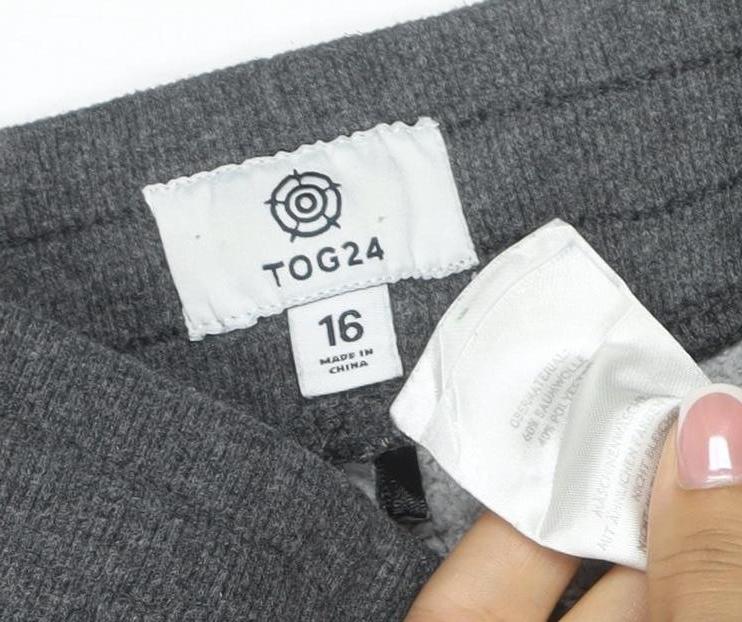 TOG24 Women’s Grey Size 16 Jogger Sweatpants Elastic Waist Pockets