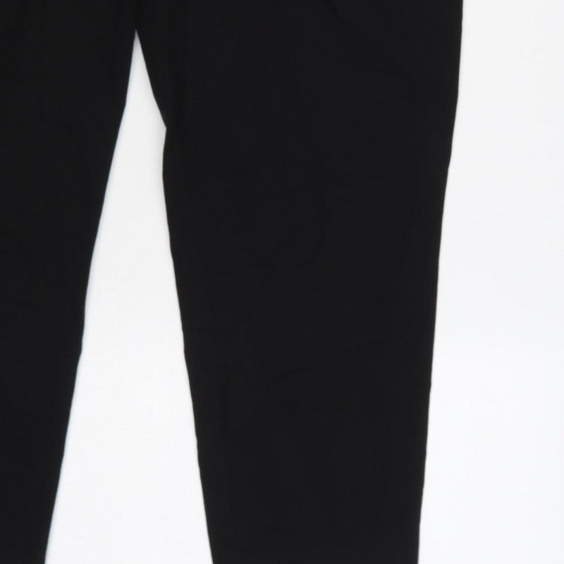 Topshop Women’s Black UK 14 High Rise Tailored Tapered Trousers