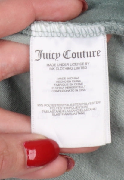 Additional view of Juicy Couture Women’s Green XS Velour Jogger Trousers Logo