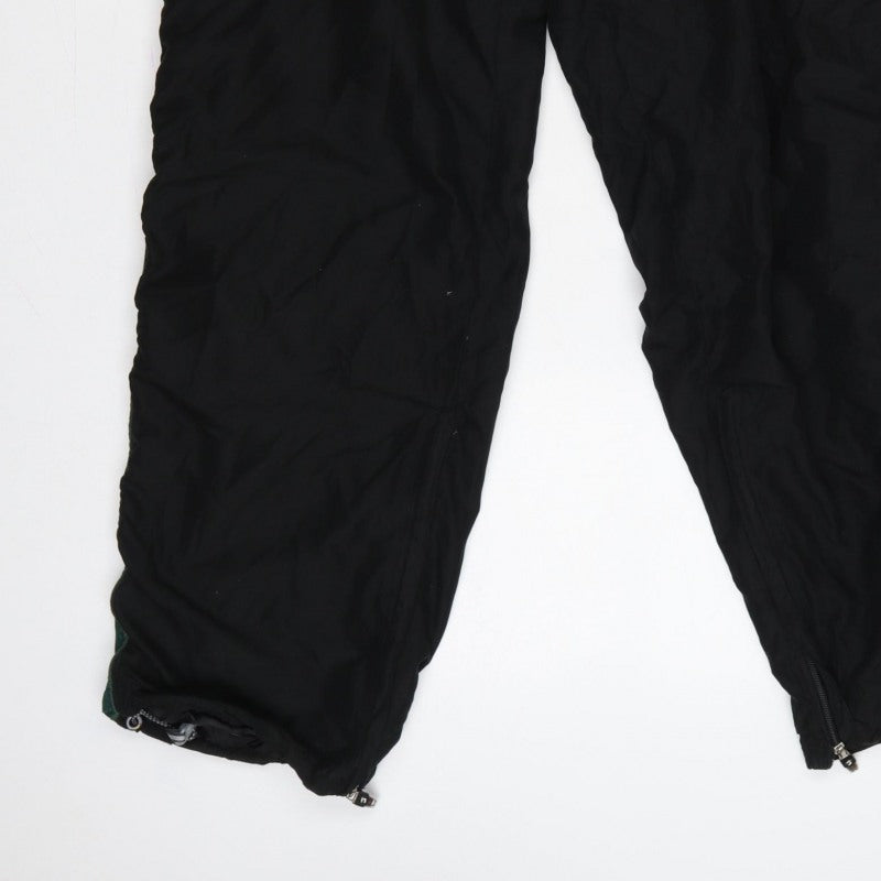 Samurai Sportswear Men’s Black Green L Snow Pants Lined Ankle Zip