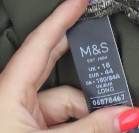 Marks & Spencer Women Multicoloured Floral Pencil Skirt UK 16 Long