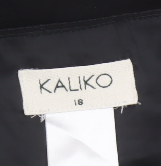 Additional view of Kaliko Women Black UK 18 Knee Length Pencil Skirt Satin Panel