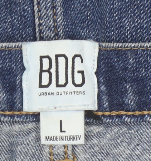 Additional view of BDG Urban Outfitters Women’s Blue L Mini Denim Raw Hem Skirt