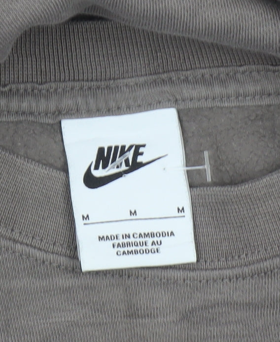 Nike Men’s Brown M Pullover Crew Neck Fleece Sweatshirt Athletic 1972