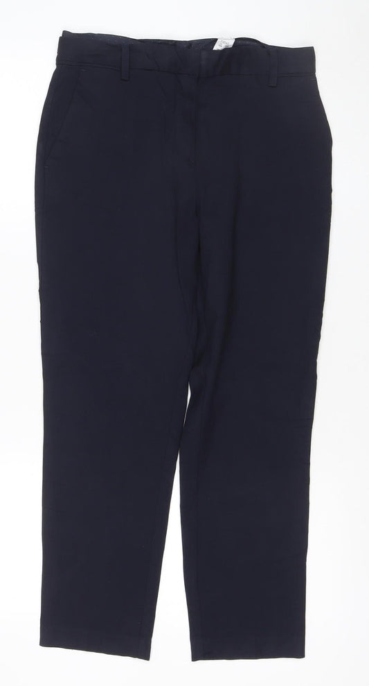 Next Women’s Black UK 10 Wide-Leg Tailored Dress Trousers Pockets
