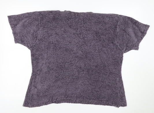 Berkertex Women Grey Size 18 Short Sleeve Dolman Knit Jumper