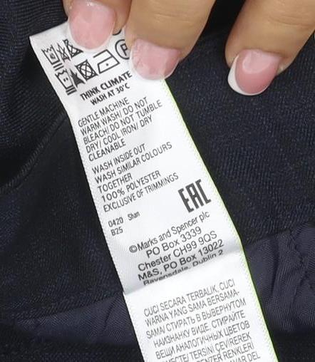 M&S Women’s Navy Blue UK 18 Tailored Straight Dress Trousers
