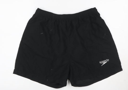 Back view of Speedo Men's Black 2XL Swim Shorts Mesh Lined Elasticated Waist Pockets