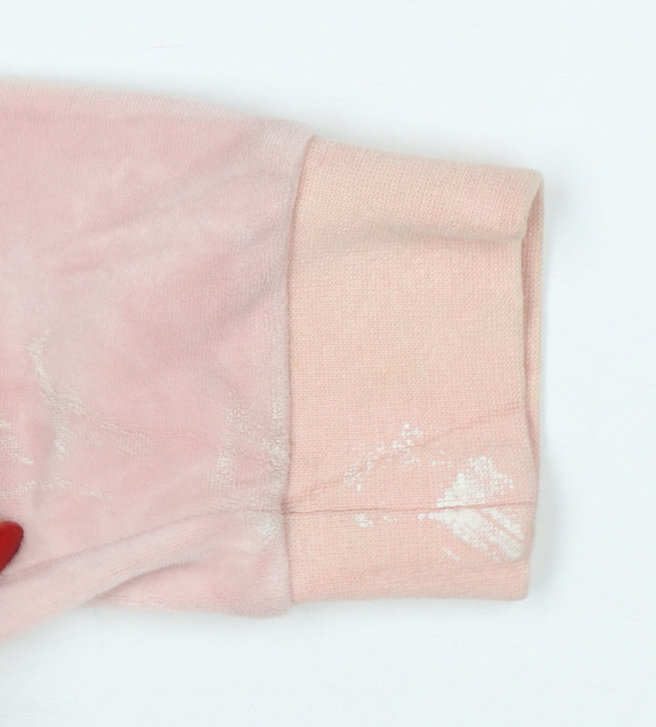 Juicy Couture Sport Women Pink S Velour Full Zip Hoodie