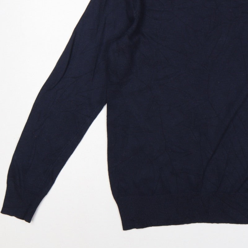 Douglas Hayward Men’s Blue S Crew Neck Fine Knit Pullover Jumper