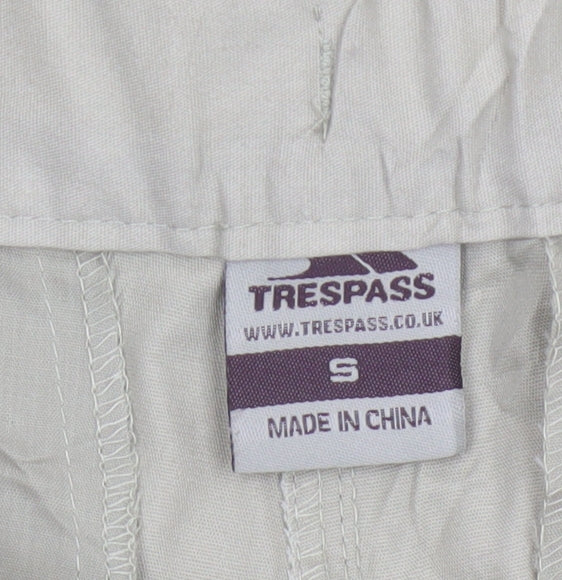 Trespass Men’s Beige S Cargo Trousers Straight Leg Multi Pocket