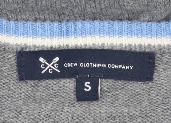 Additional view of Crew Clothing Men’s Grey S V-Neck Cotton Cashmere jumper