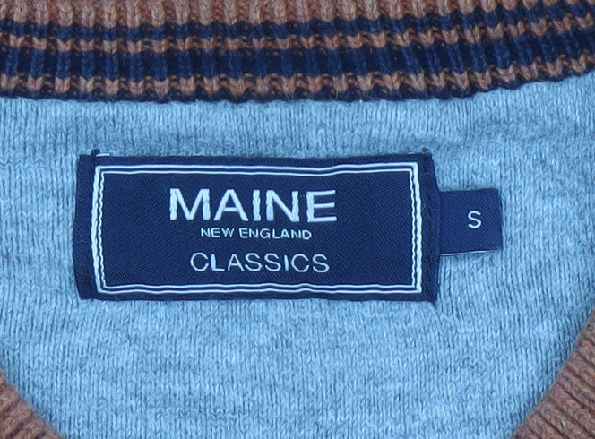 Additional view of Maine New England Men’s Brown Cotton Crew Neck jumper, size S