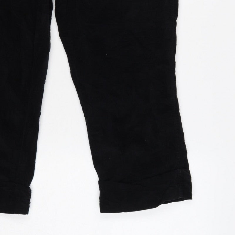 Sandwich Women’s Black UK 14 Corduroy Tapered Button Trousers