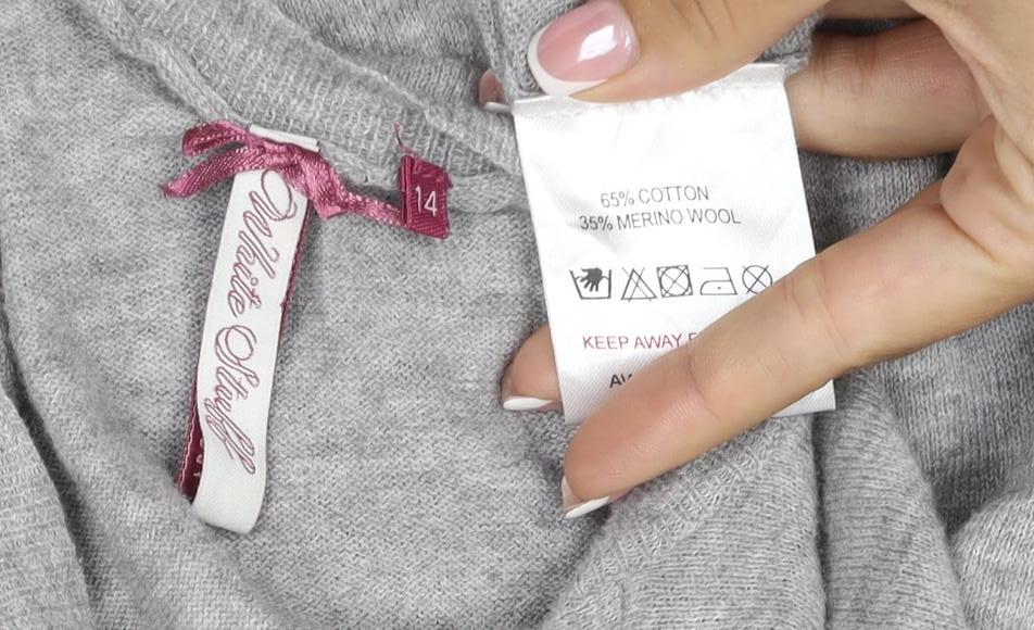 White Stuff Women Grey UK 14 Cotton Merino Longline V-Neck Cardigan