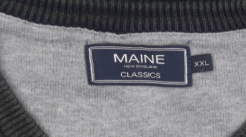 Additional view of Maine New England Men Black 2XL V-Neck Cotton Knit jumper