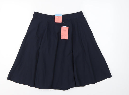 Additional front view of Marks & Spencer girls’ navy 15-16 years regular fit pleated school skirt