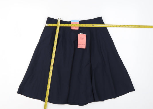 Marks & Spencer Girls Navy 15-16 Years Regular Fit Pleated School Skirt