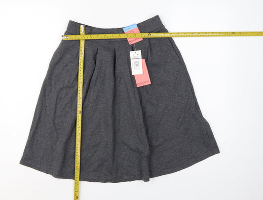 Marks and Spencer Girls Grey 15-16 Years Regular Fit School Uniform Skirt