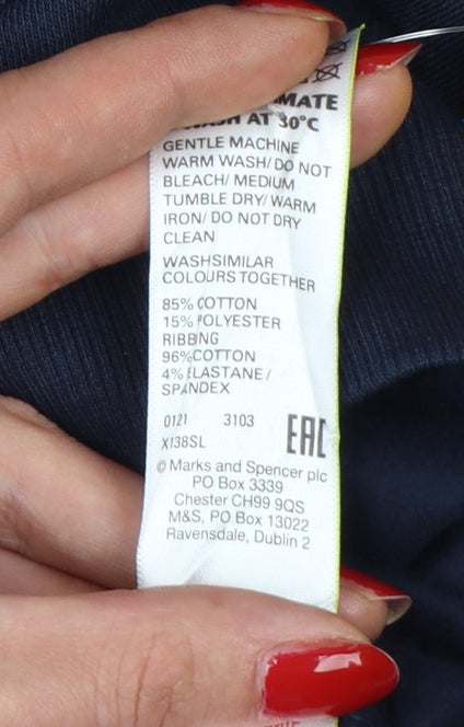 Additional view of Marks & Spencer boys’ blue 11-12 years regular fit school sweatshirt