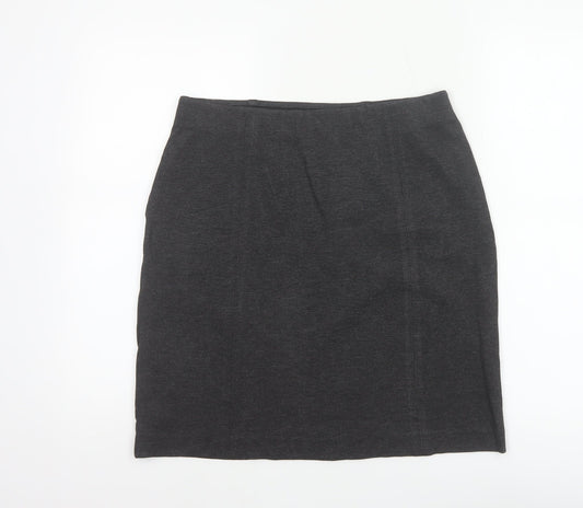 M&S Women’s Grey UK 10 Stretch Pencil Knee Length Skirt