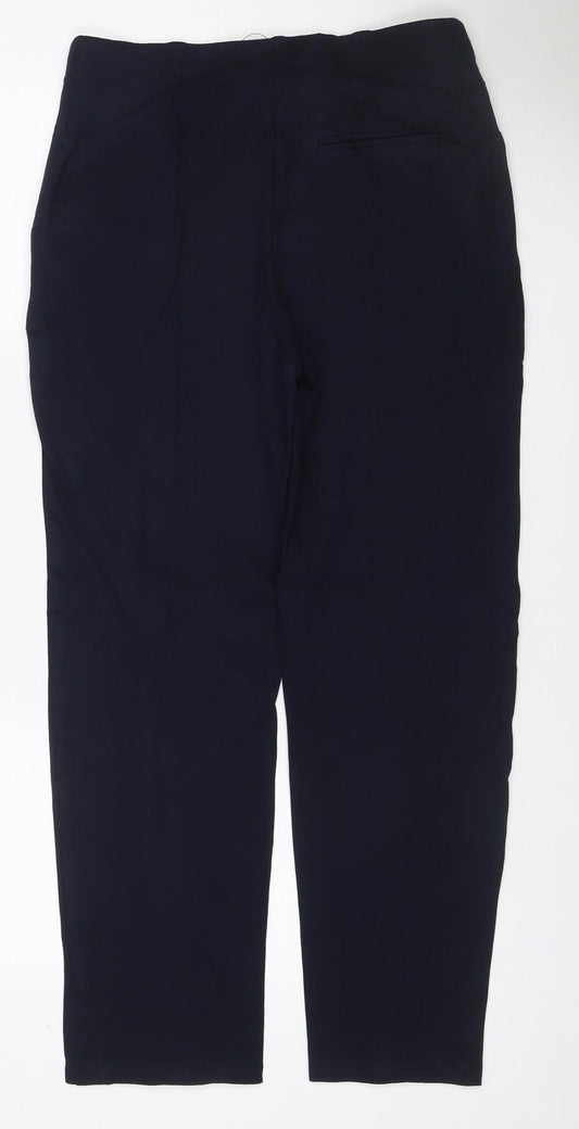 Marks and Spencer Women's Blue UK 12 Wide Leg Tailored Trousers