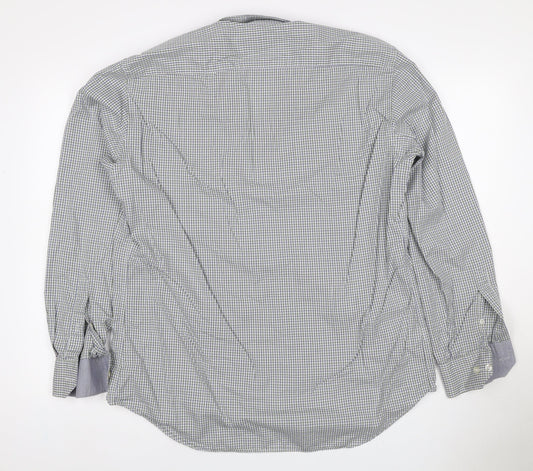 Marks & Spencer Men Multicolour Check 16.5 Slim Twill Shirt