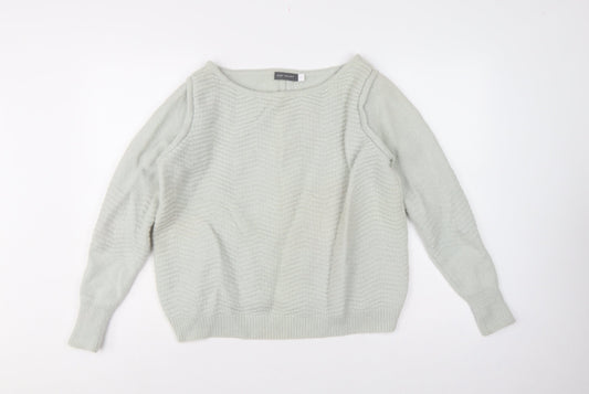Mint Velvet Women Grey Alpaca Wool Blend Crew Neck Jumper Size 14