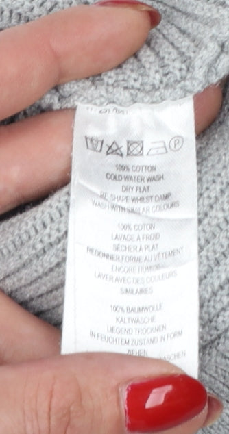 Additional view of French Connection Women’s Grey XS Cotton Rib Knit Raglan jumper